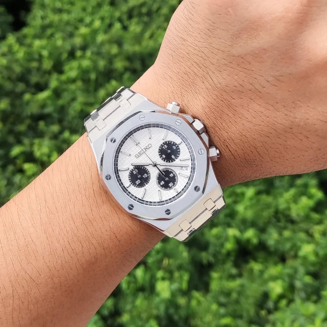 Seiko Royal Oak Chronograph White Dial