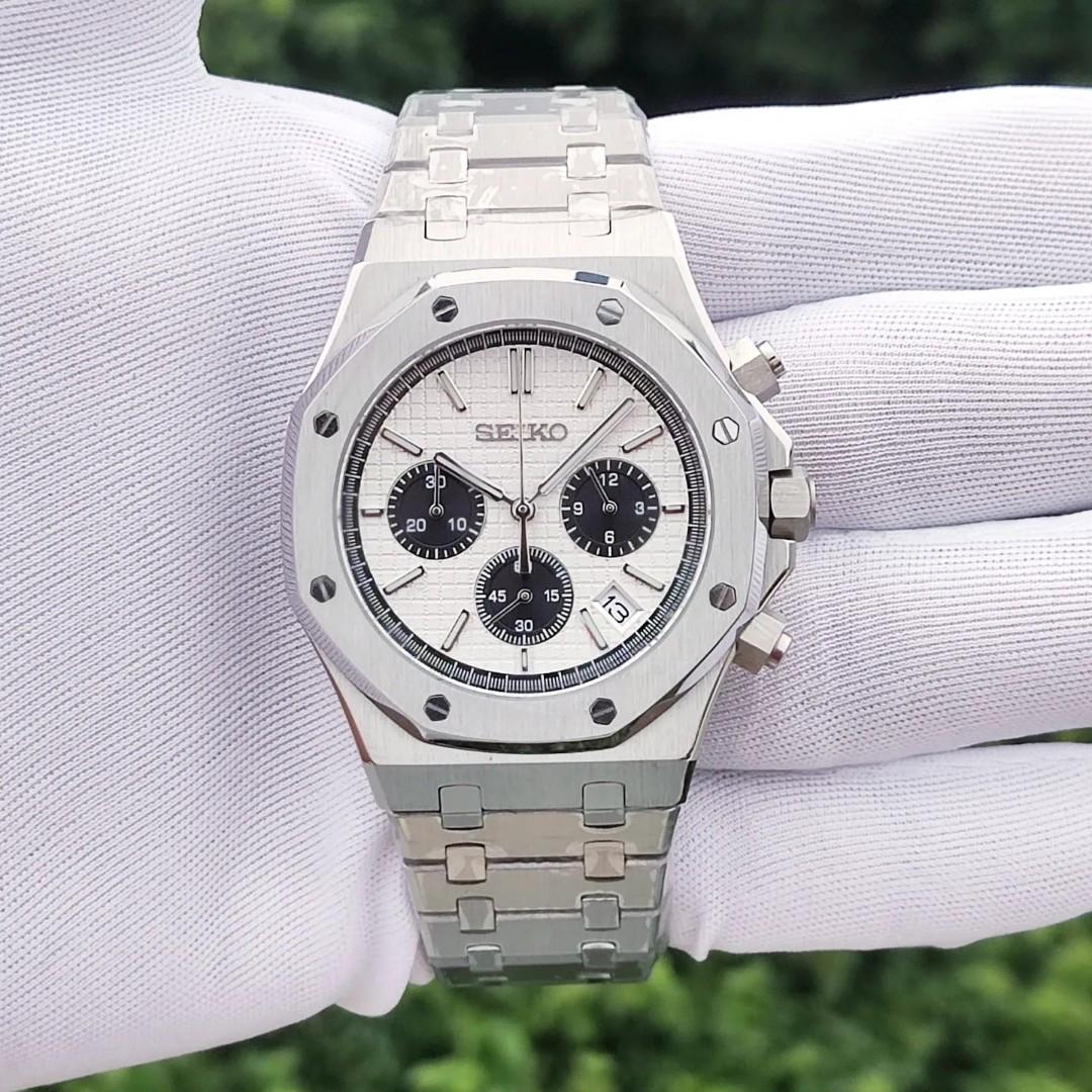 Seiko Royal Oak Chronograph White Dial