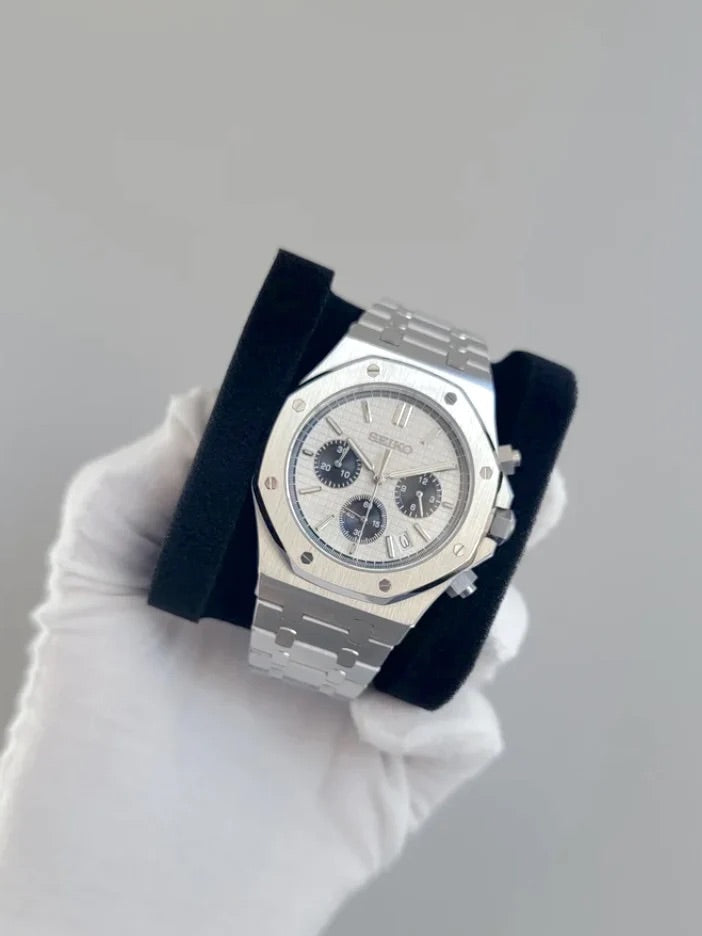 Seiko Royal Oak Chronograph White Dial