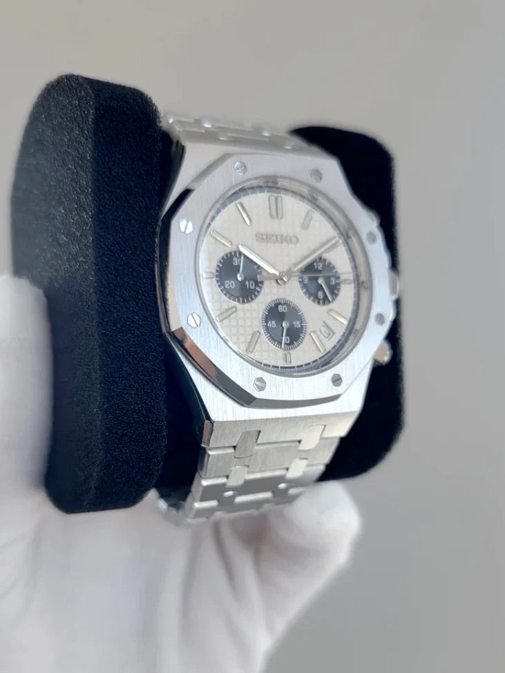 Seiko Royal Oak Chronograph White Dial