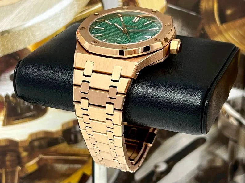 Seiko Royal Oak Rose Gold Green Dial
