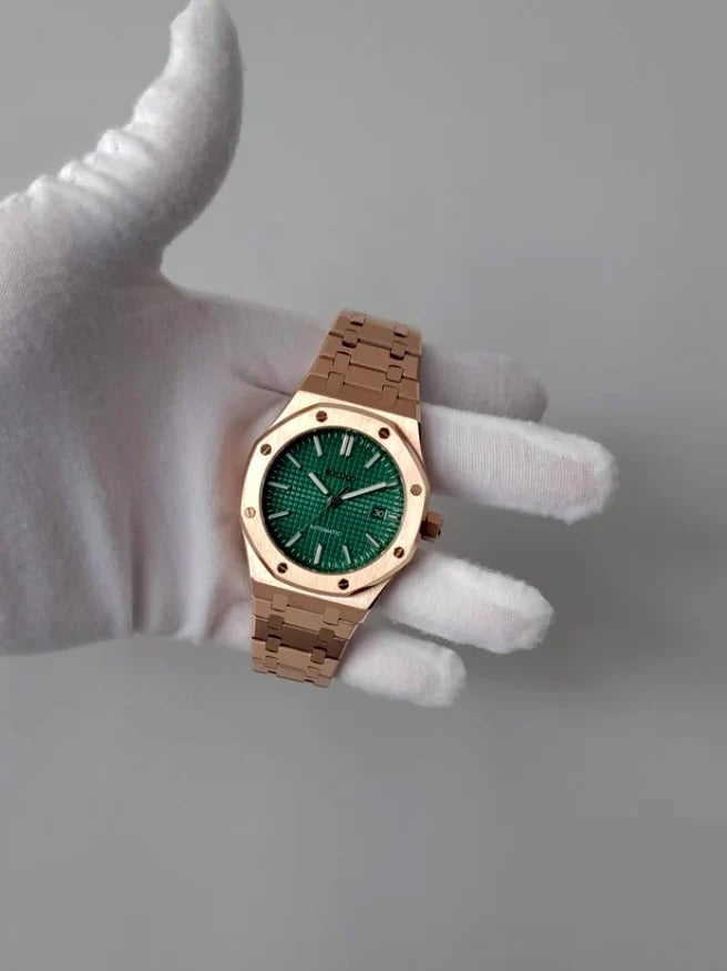 Seiko Royal Oak Rose Gold Green Dial
