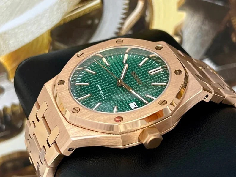 Seiko Royal Oak Rose Gold Green Dial