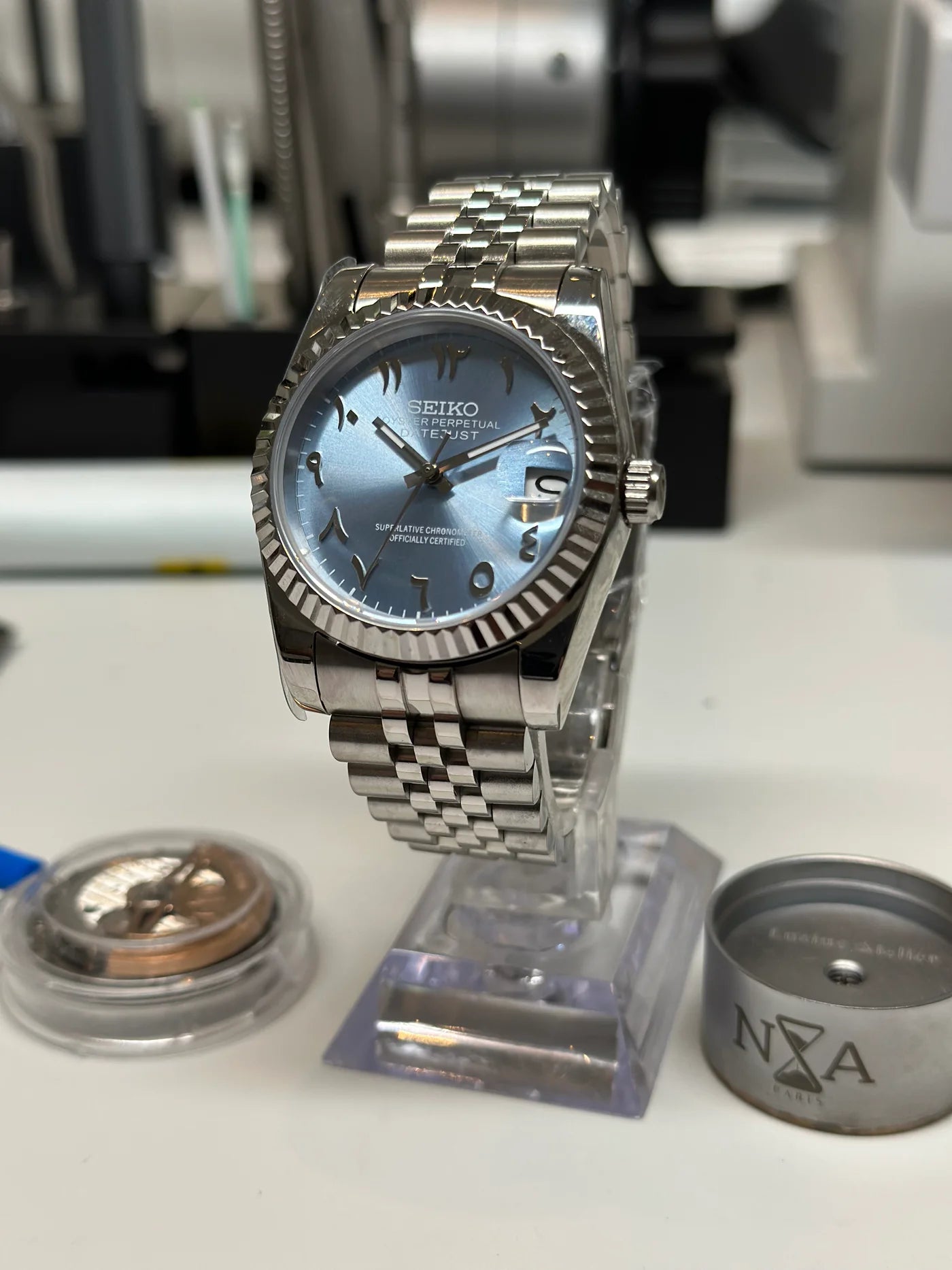 Seiko Datejust Arabic Ice Blue